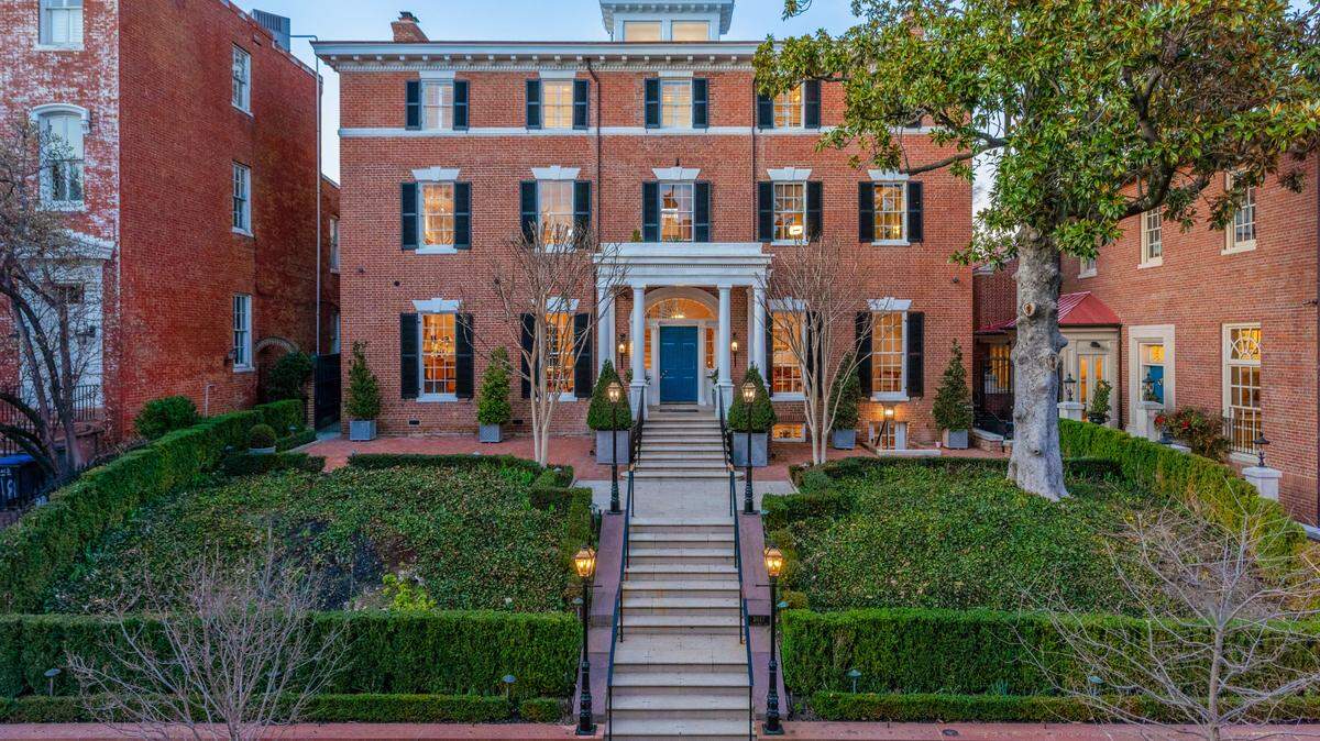 A Georgetown estate formerly owned by Jackie Kennedy has gone to market for $26.5 million.