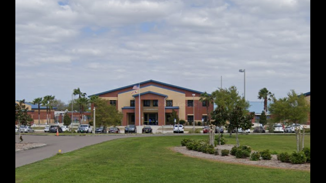 A student at Boone Middle School in Haines City, Florida, wrote a threatening message on a bathroom wall “because she was bored,” police said.