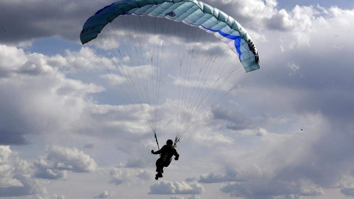 A paraglider (not the one pictured) crashed into a mountain in Hawaii, officials said.