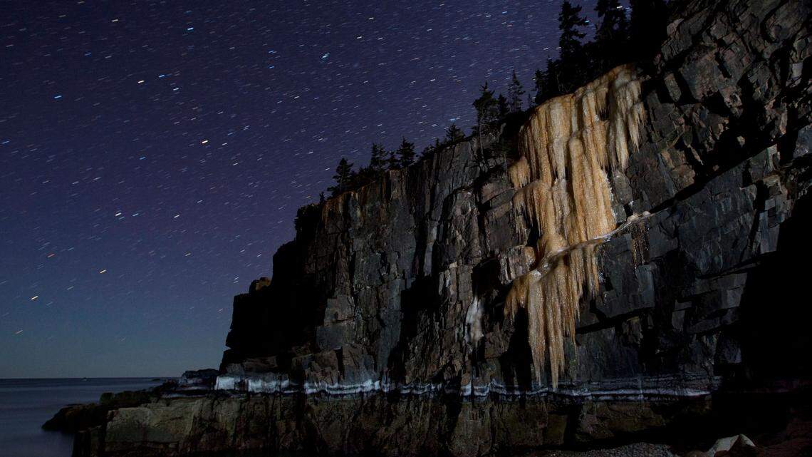A 17-year-old boy died after falling near Otter Cliff in Maine’s Acadia National Park, officials said. (AP Photo/Robert F. Bukaty)