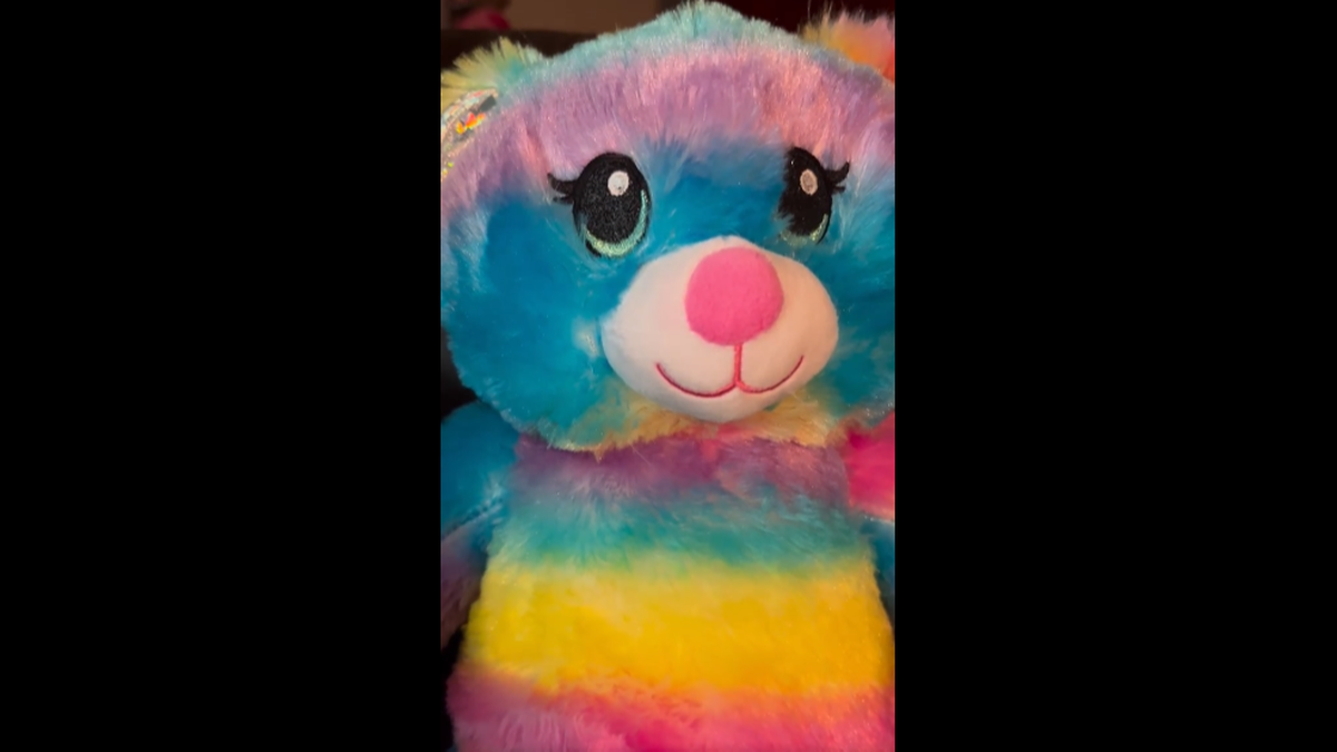 The child’s grandmother shared a video of the bear to help bring it home.