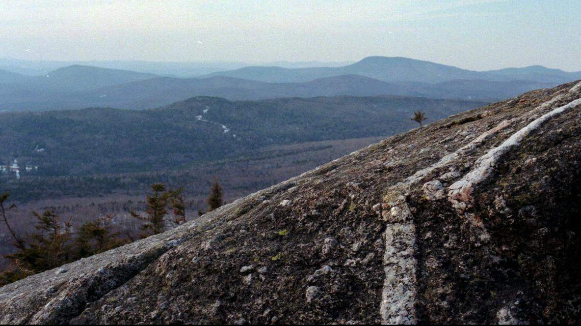Mount Cardigan in Orange, New Hampshire, is pictured here on Friday, April 11, 1997. An injured hiker was rescued from the mountain on Oct. 15, 2022.