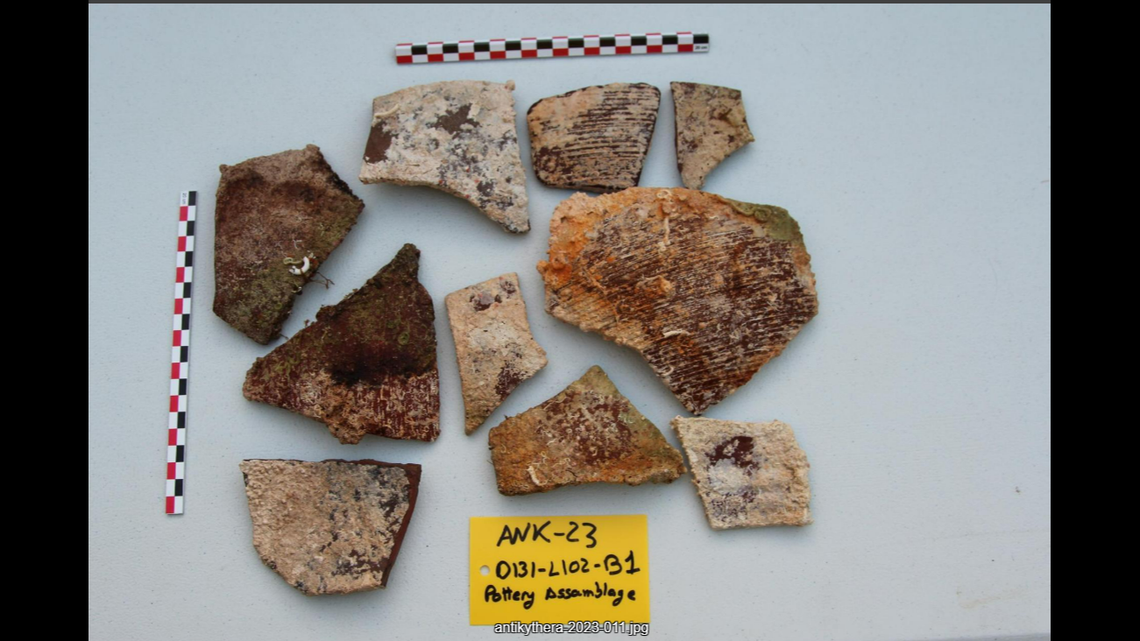 Fragments of ceramics discovered at what experts think is a second shipwreck.