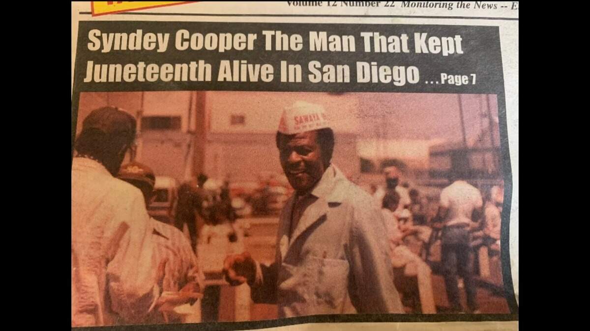 Sidney Cooper hosted the first community wide Juneteenth celebrations in San Diego because he believed it was important for people to know their history and “be proud to be Black,” his daughter said.