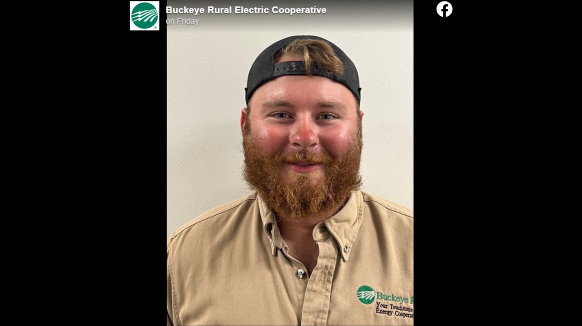 Blake Rodgers, 22, an apprentice lineworker, was killed while working to restore power after a winter storm, an Ohio electric company said.