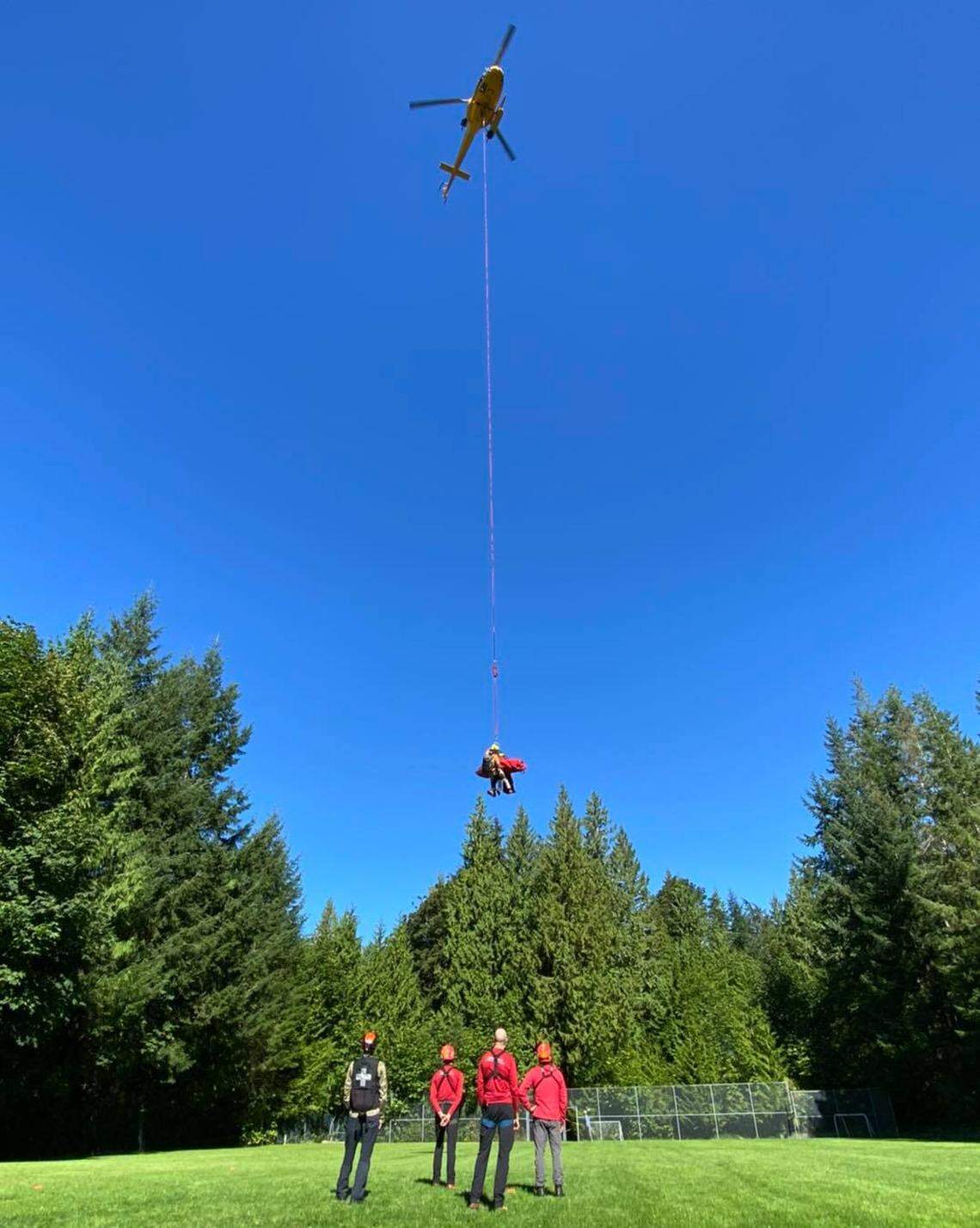 The hiker did not have any life-threatening injuries, officials said.&nbsp;