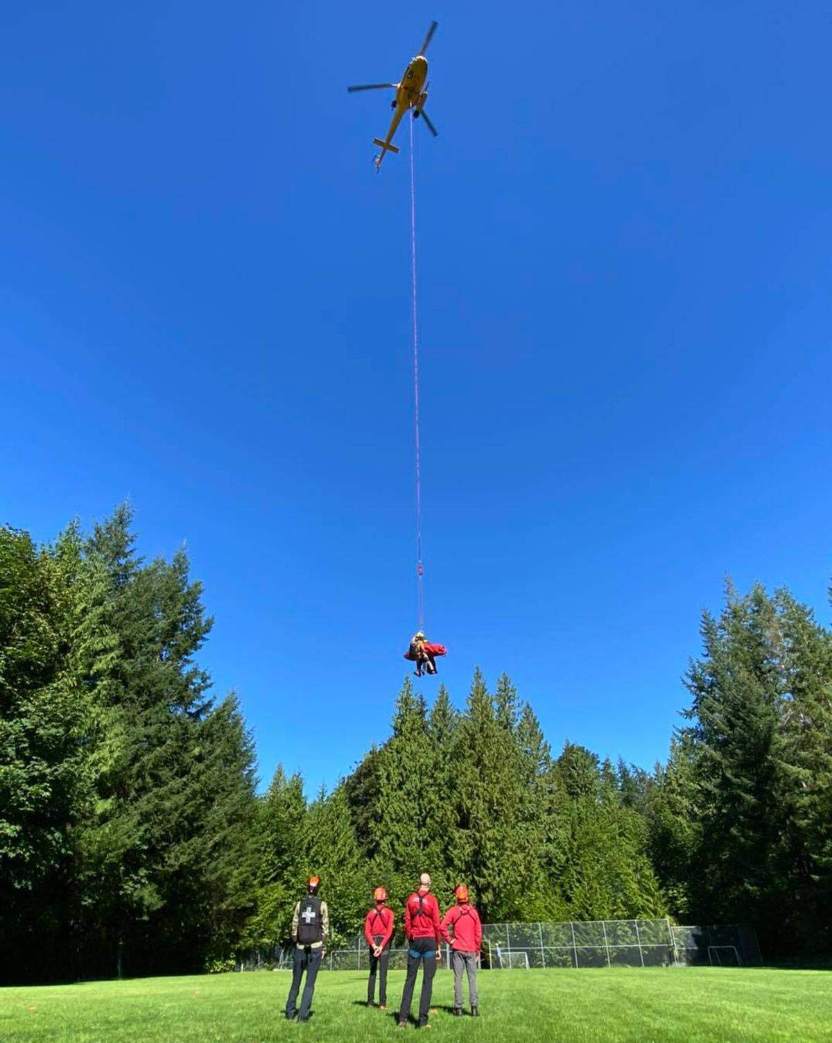 The hiker did not have any life-threatening injuries, officials said.&nbsp;