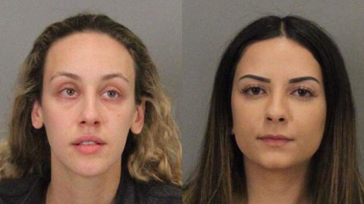 Talia Sisco (left) and Tina Pourani (right) were arrested Thursday on charges that they had sex with teenage boys earlier this year.
