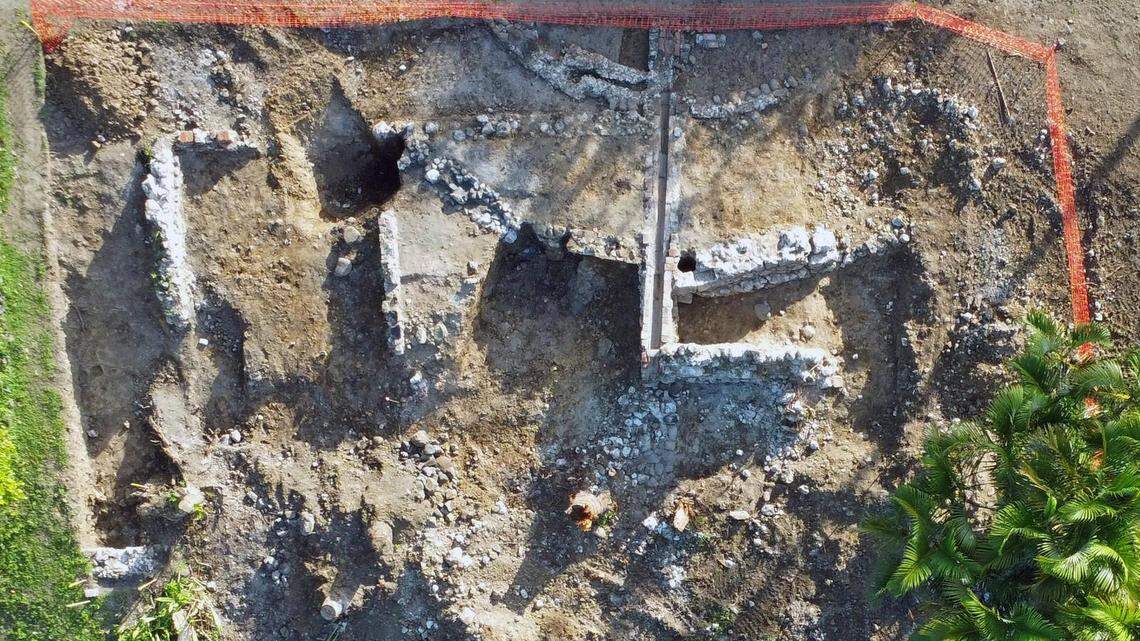 Circular structures were unearthed from an access road, evidence of animal mills.