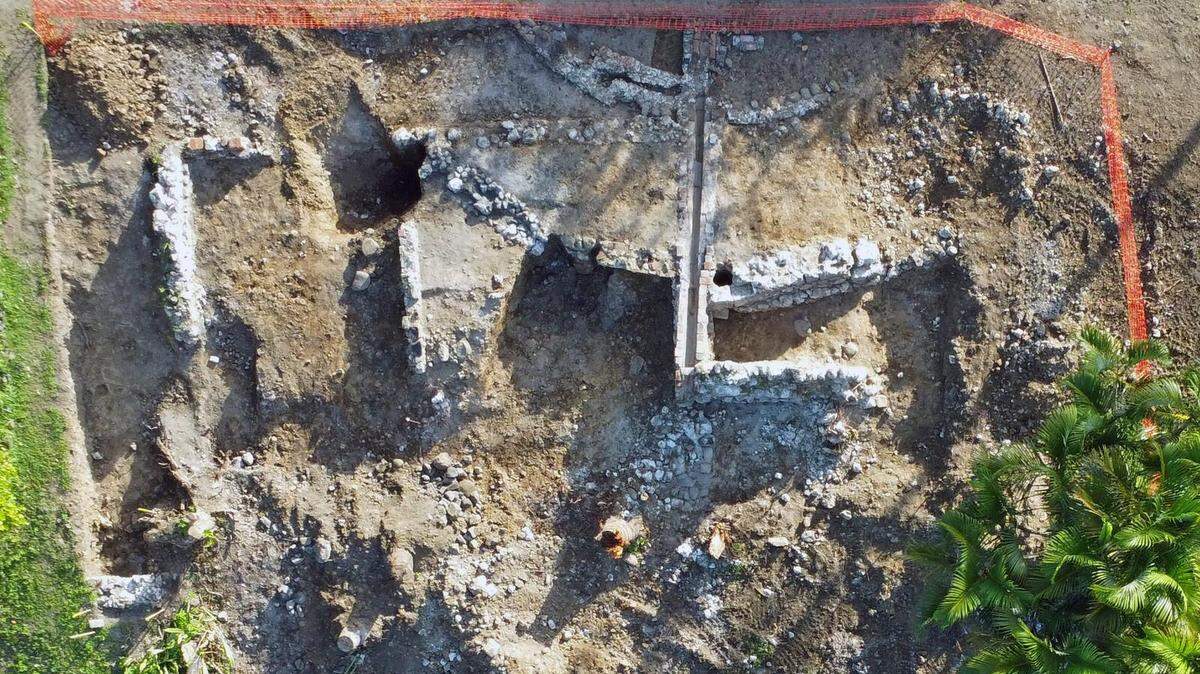 Circular structures were unearthed from an access road, evidence of animal mills.