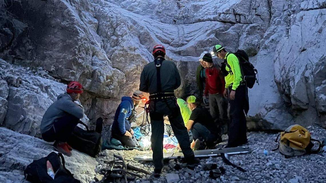 A climber fell 60 feet into a remote slot canyon, rescuers said.