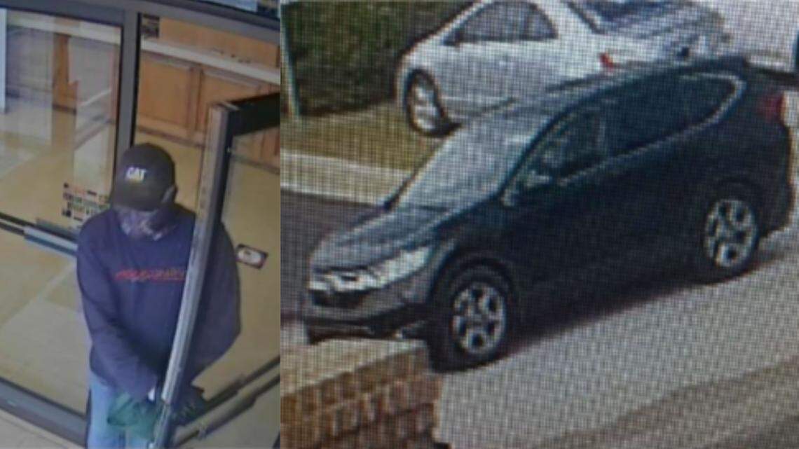 Police released a photo of a man accused of robbing First Citizens Bank in Carolina Beach, North Carolina, along with his getaway driver on Oct. 6, 2020. Prosecutors in the Eastern District of Tennessee identified the pair as 52-year-old Charles Pingley and his sister, 50-year-old Loretta Johnson.