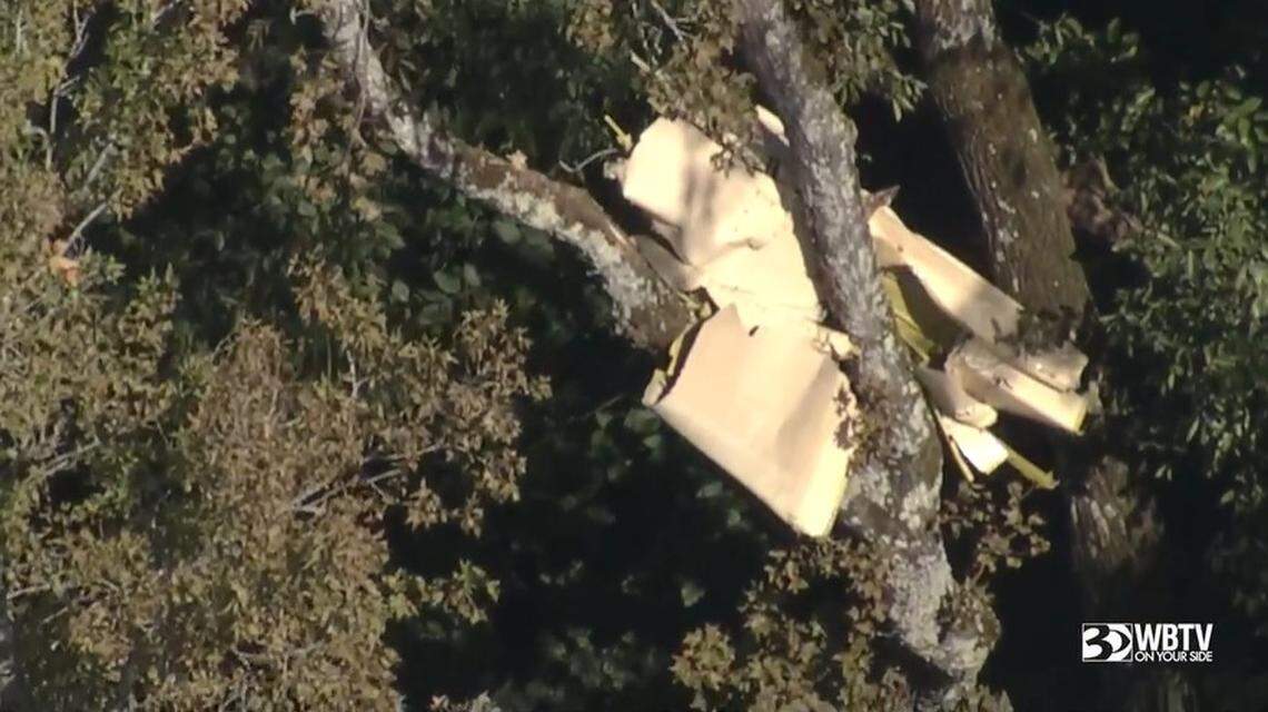 Officials said the plane crashed in a wooded area near Anson County Airport.