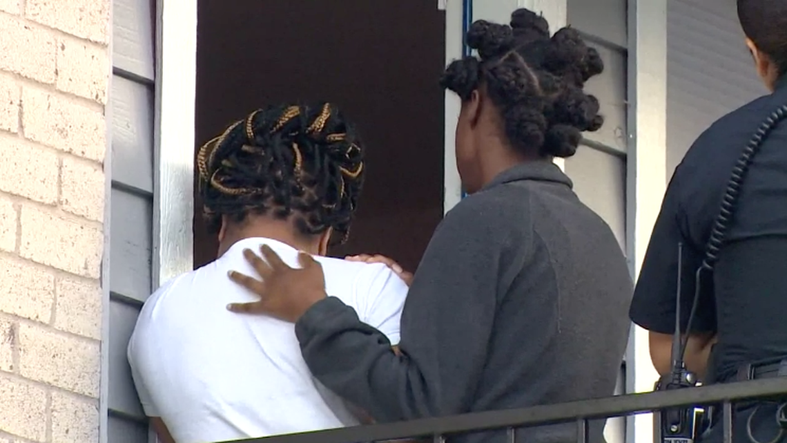 A Houston, Texas, girl injured in a shooting played dead and called her grandma on FaceTime after a shooter killed her parents and sister, her family says. Screengrab from KHOU.