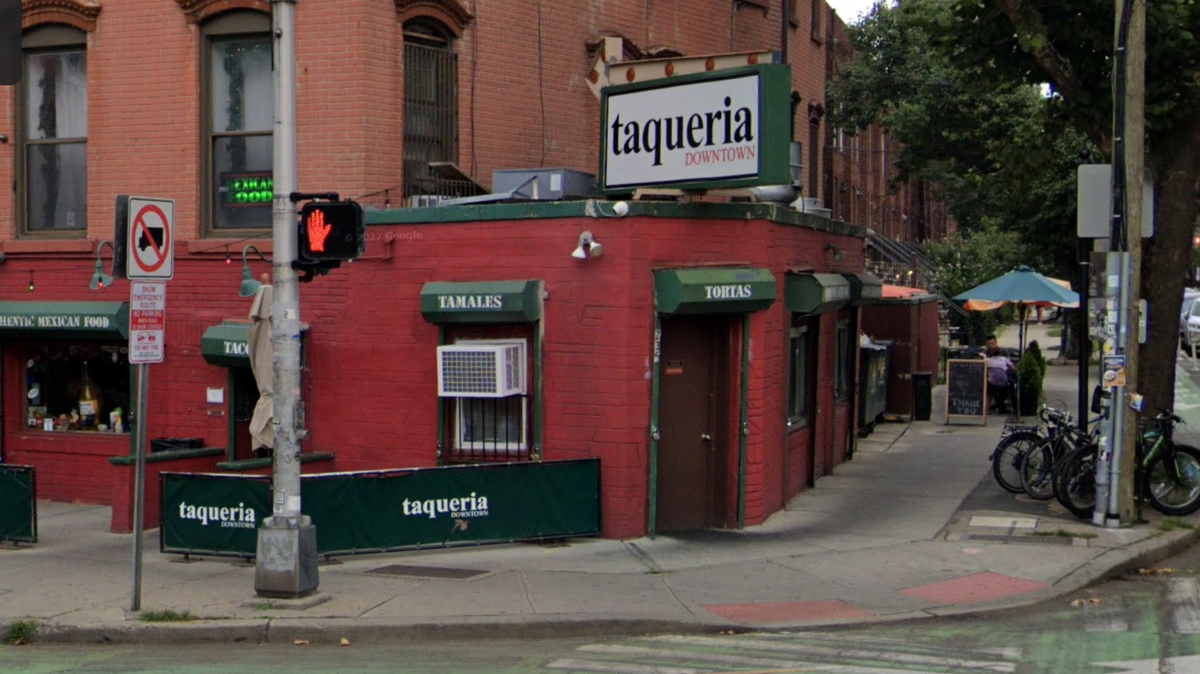 A man rammed his car into a restaurant in New Jersey after workers denied him alcohol, officials say.