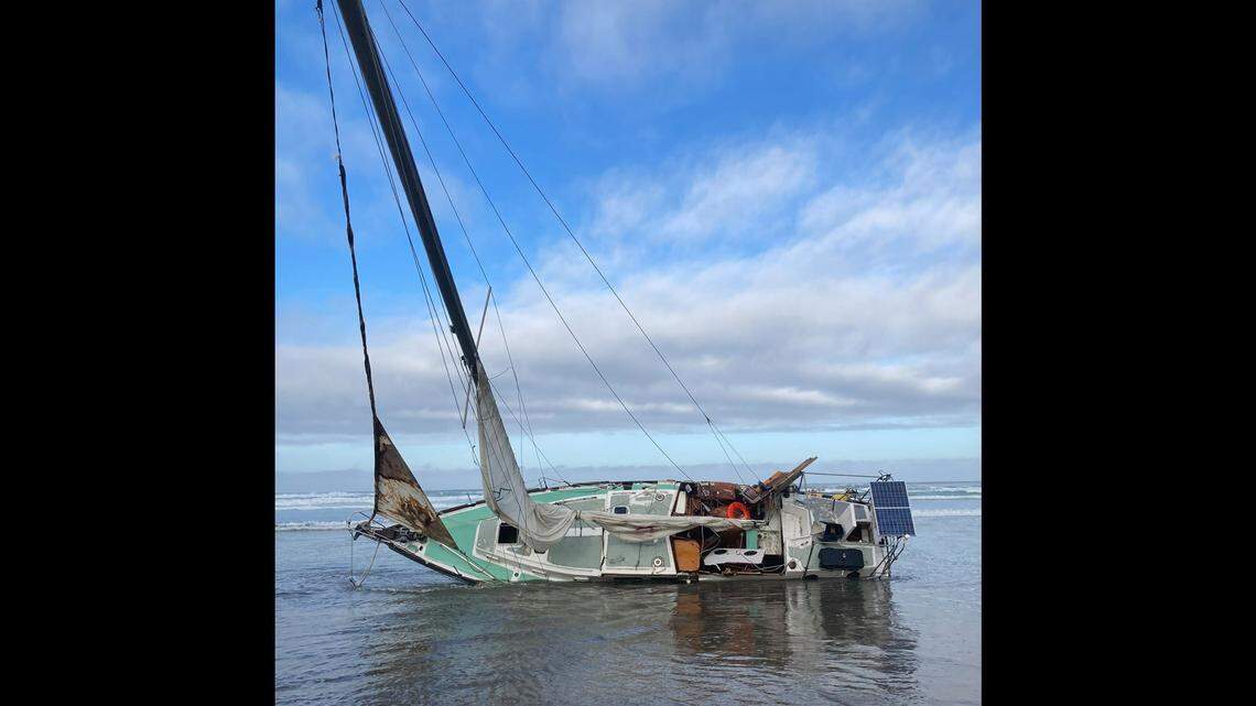 Two people were found dead after a sailboat capsized off the coast of Tillamook, Oregon on Oct. 3, 2021. The two were later identified by authorities as husband and wife.