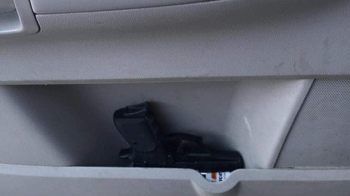 Roberto Rodriguez' new gun rests in the same spot as the one he used to thwart an attack on April 1, when he shot two teens he said tried to rob him.