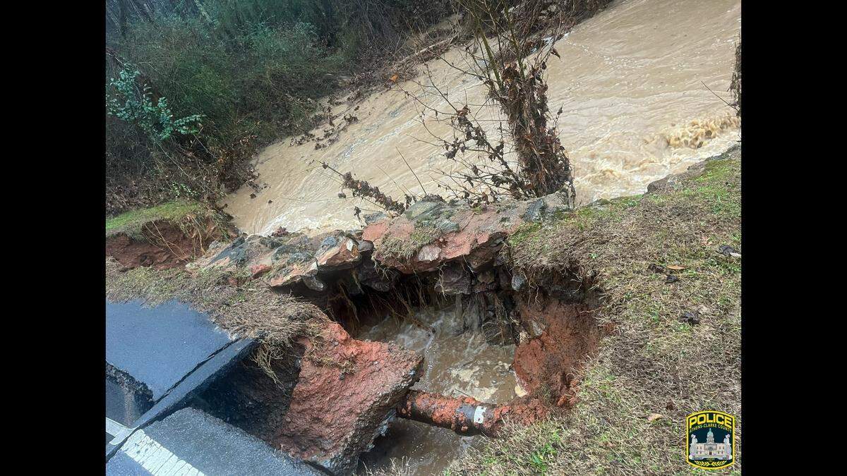 Some roads were closed for repairs due to the damage they suffered from the rain, police said.