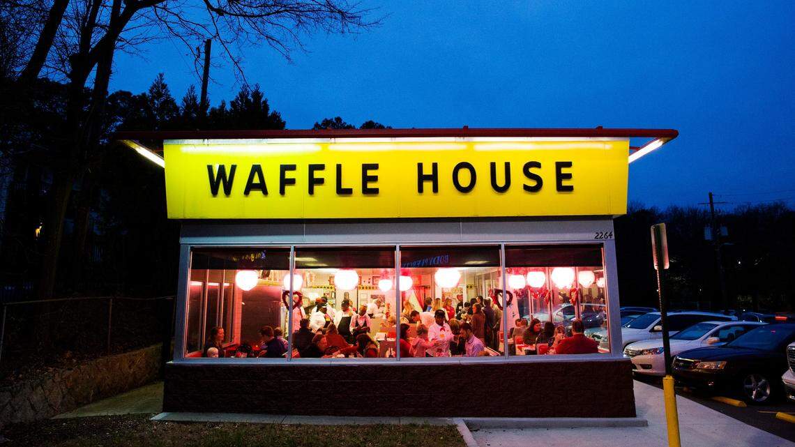 Diners eat at a Waffle House in Atlanta, Georgia.