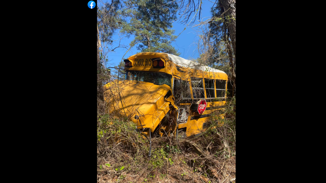 A driver and at least 36 students were inside the bus when it crashed, deputies said.