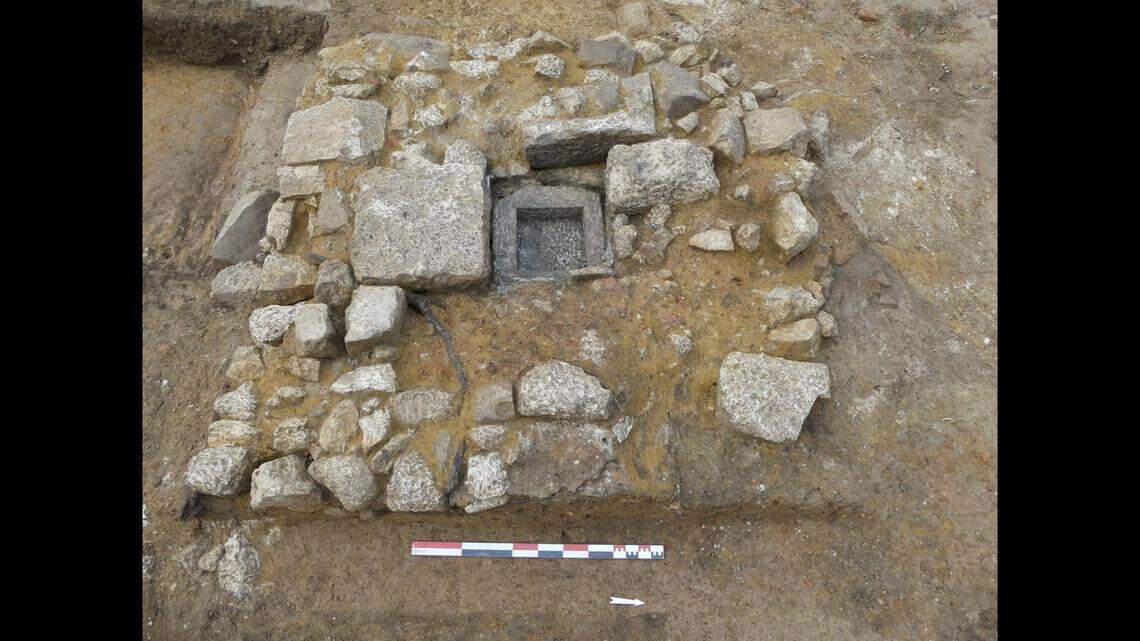 An old fountain was excavataed from the courtyard of the Uffizi, archaeologists said.