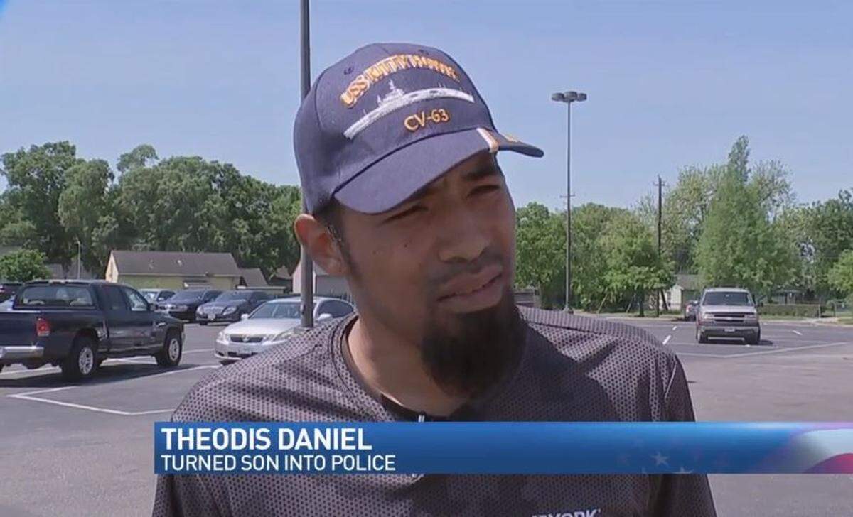 Theodis Daniel is interviewed about turning his son in to Austin police.