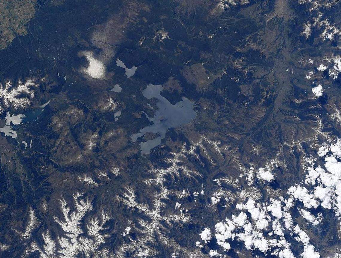 View of Yellowstone National Park from the International Space Station.