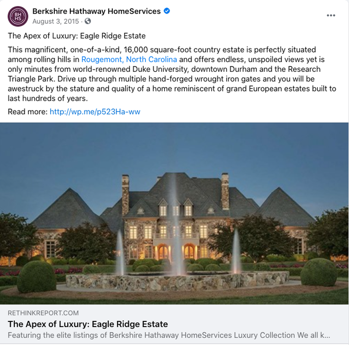 At $8.9 million, this house in Rougemont is the second-priciest home in North Carolina on the market as of Sept. 28, 2020.