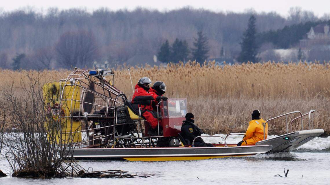 Authorities in the Mohawk Territory of Akwesasne, Canada, said March 31 that eight bodies were pulled from a river that straddles the Canada-U.S. border. (Ryan Remiorz/The Canadian Press via AP)