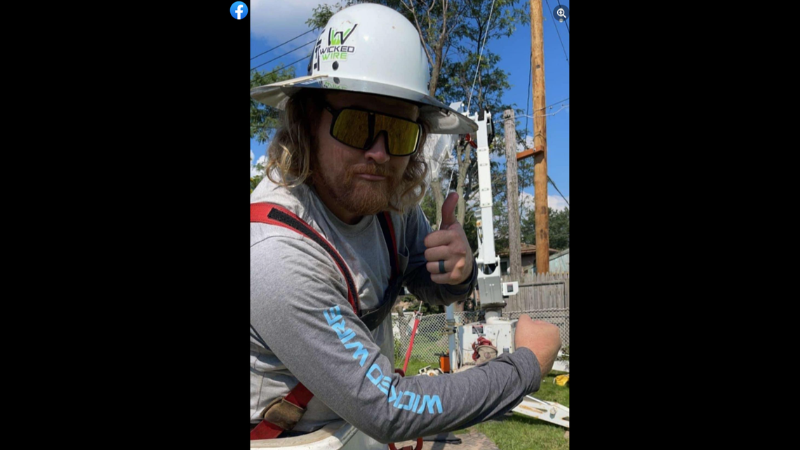 The 30-year-old Alabama native was in Michigan on a contract job when he was fatally injured by a live wire, the electrical company said.