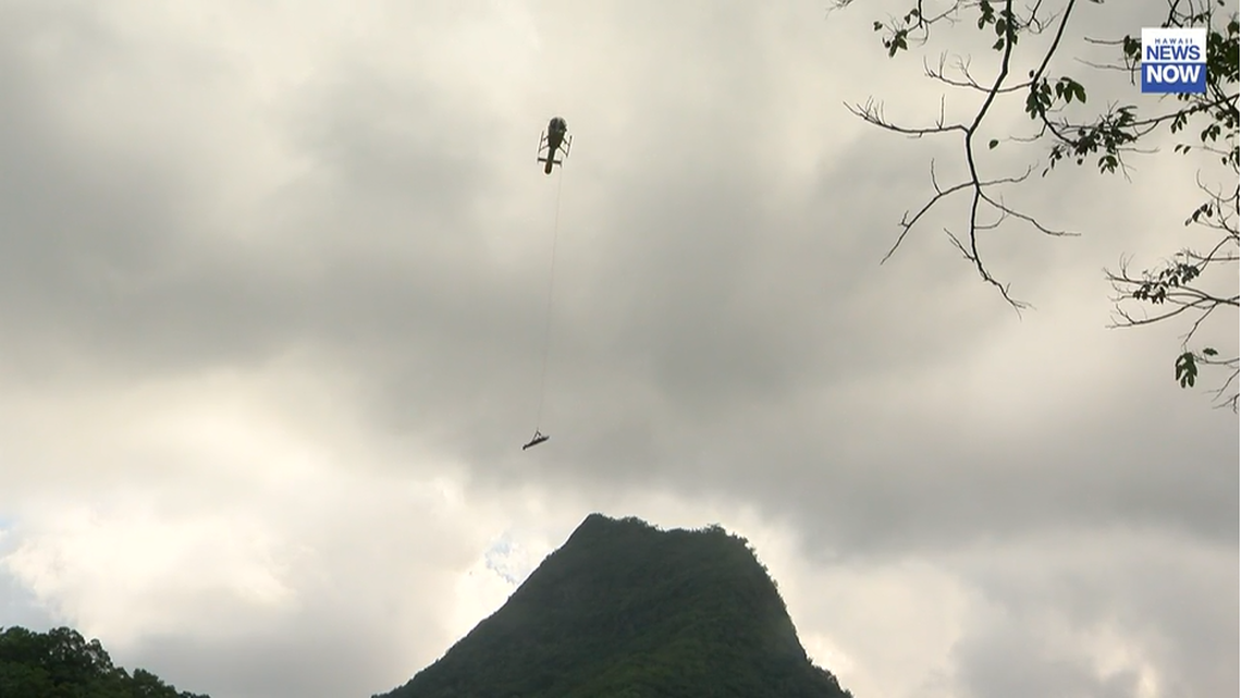 A hiker was rescued from the Olomana Trail after onlookers rushed to help her, the Honolulu Fire Department said.