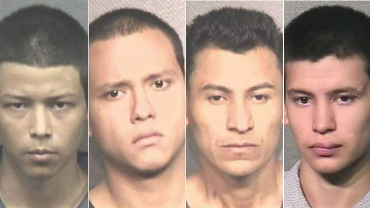 Marlon Miranda, 19; Wilson J. Ventura-Mejia, 22; Miguel Aguilar-Ochoa, 33;  and Carlos Elias Henriquez-Torres are four of the 11 alleged MS-13 gang members arrested in connection with a string of five Houston area murders.