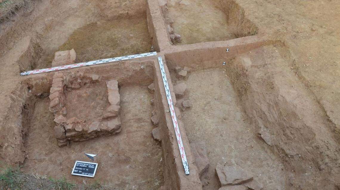 Stone and clay domes were found at the site.