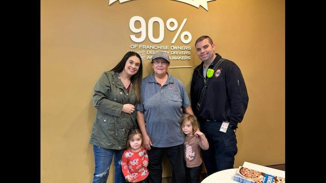 A South Carolina family helped raise more than $250,000 for a 72-year-old Domino’s worker who fell on their front stoop while delivering food.