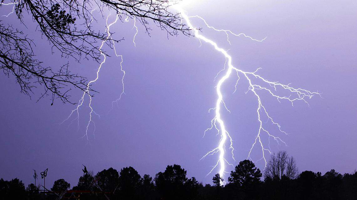 A lightning strike (not the one pictured) killed one soldier and injured nine others at Fort Gordon on July 20, according to Georgia officials.