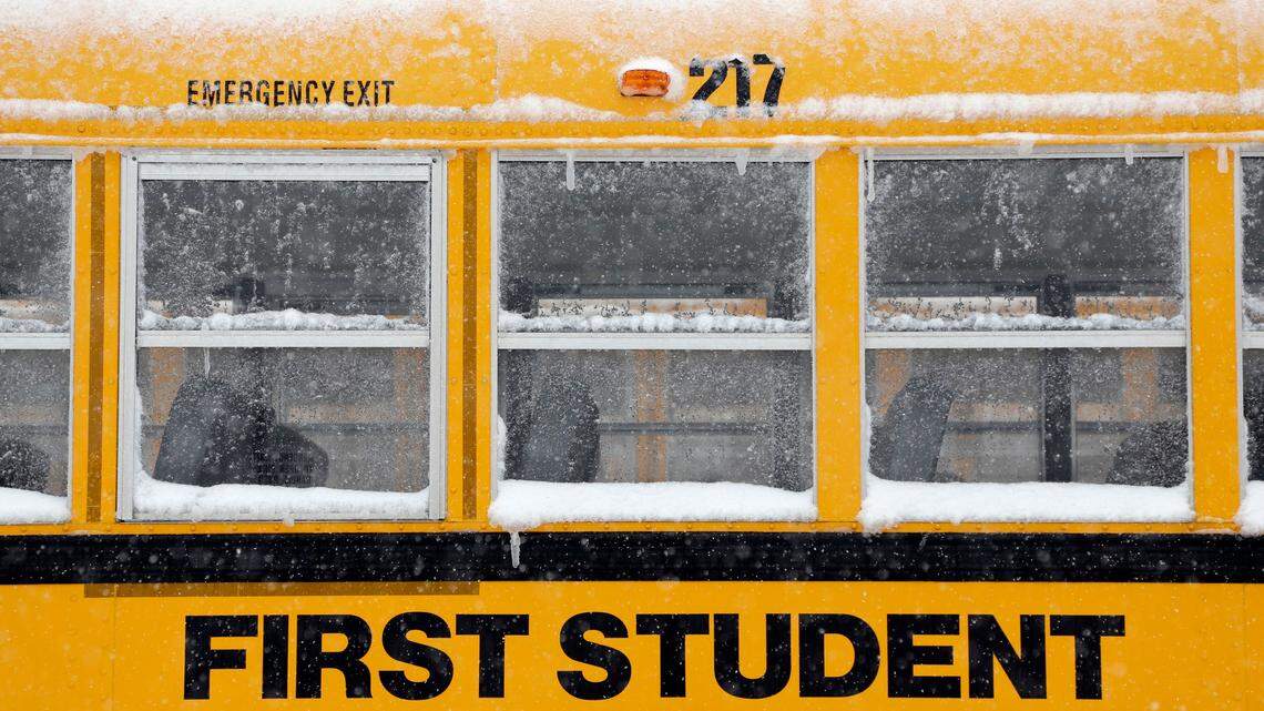 A 29-year-old woman was arrested in Hanover, Pennsylvania, after boarding a school bus and attempting to gain access to a local high school, police said. (AP Photo/Nam Y. Huh)