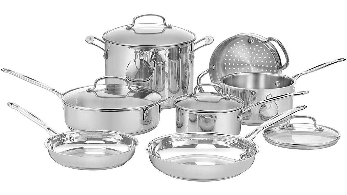 Save 70% Now On Cuisinart’s 11-Piece Cookware Set