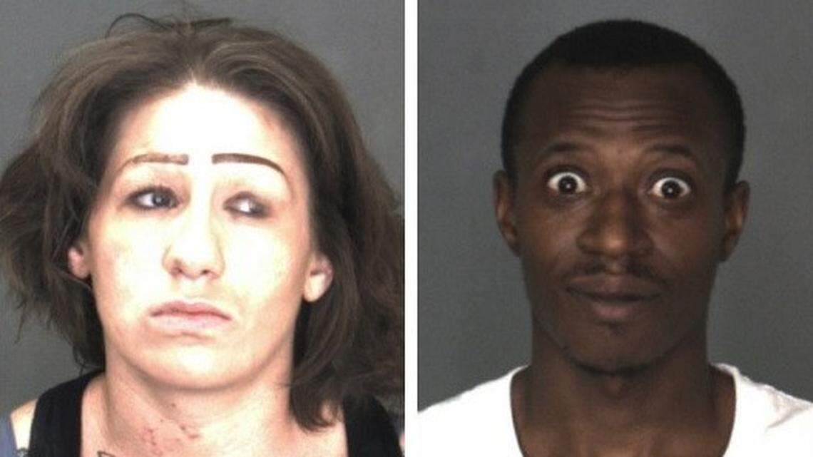 San Bernardino deputies arrested two on suspicion of human trafficking and pandering after they allegedly tried forcing a teen into prostitution, then tried to run her over when she refused.