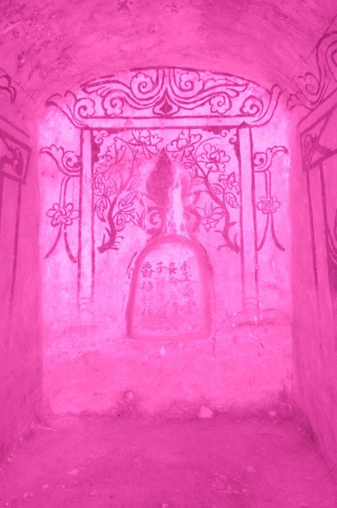 Researchers used infrared technology to see what was written on the walls of the tomb hundreds of years ago.