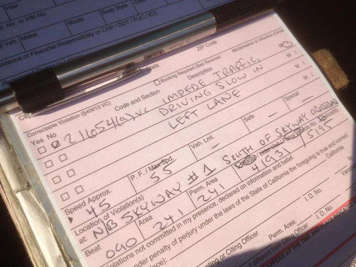 It’s finally happening. Police all over the country are writing tickets for slow drivers camping out in the left lane.