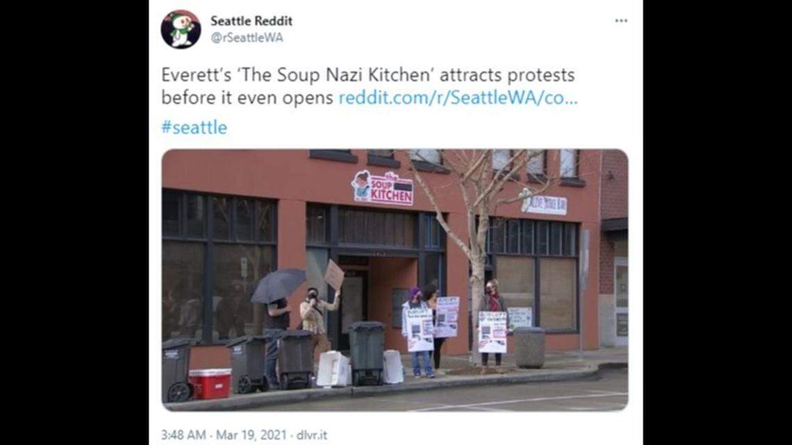 The owner of a soon-to-open restaurant in Everett, Washington removed the word ‘Nazi’ from its name after outrage sparked protests and vandalism.