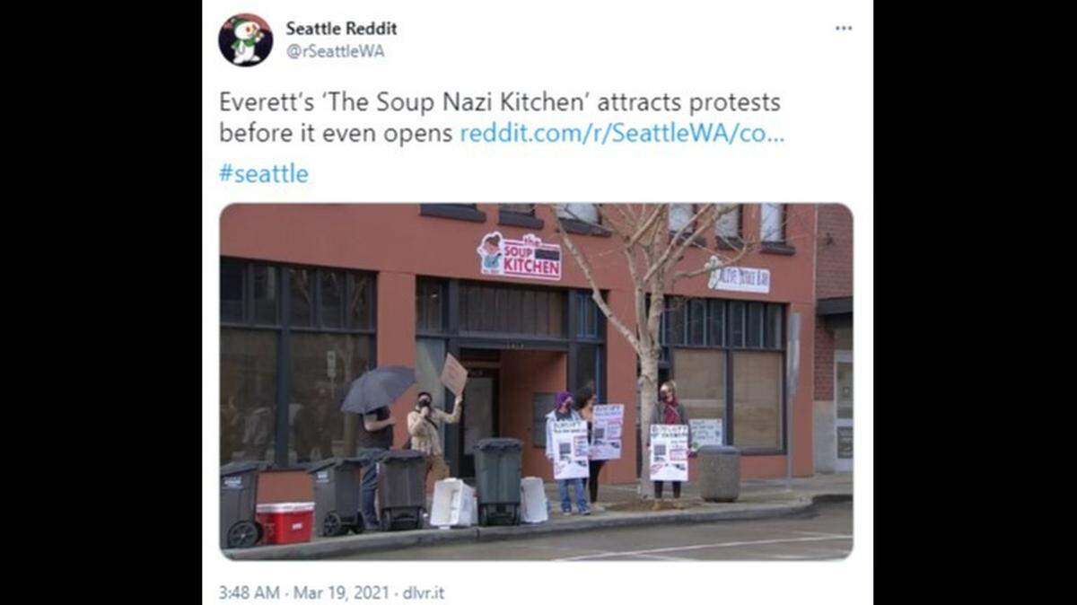 The owner of a soon-to-open restaurant in Everett, Washington removed the word ‘Nazi’ from its name after outrage sparked protests and vandalism.