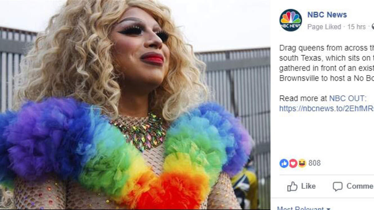 A group of Texas drag queens gathered at the border wall in Brownsville, Texas over the weekend to throw a protest, benefitting LGBTQ asylum-seekers.