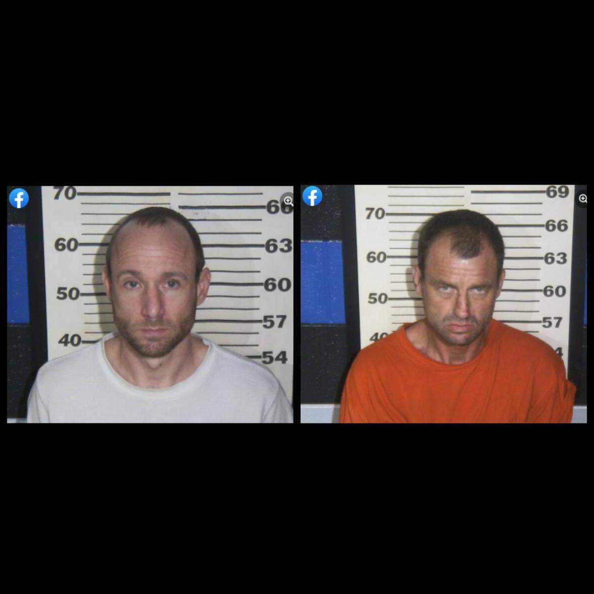 Joshua Harris, left, and Ronnie Sharp, right, escaped from a Tennessee jail and are considered dangerous, deputies said.