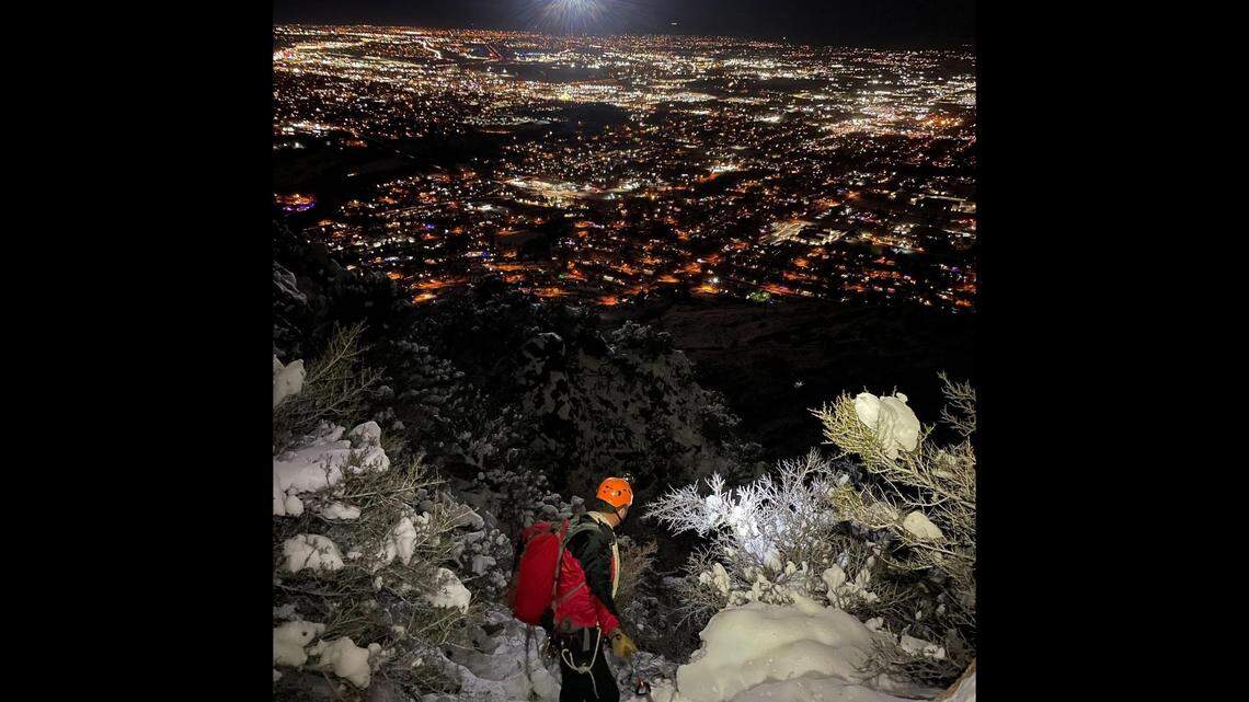 A hunter slipped and fell 30 to 40 feet to the bottom of a ravine, Weber County rescuers in Utah said. 