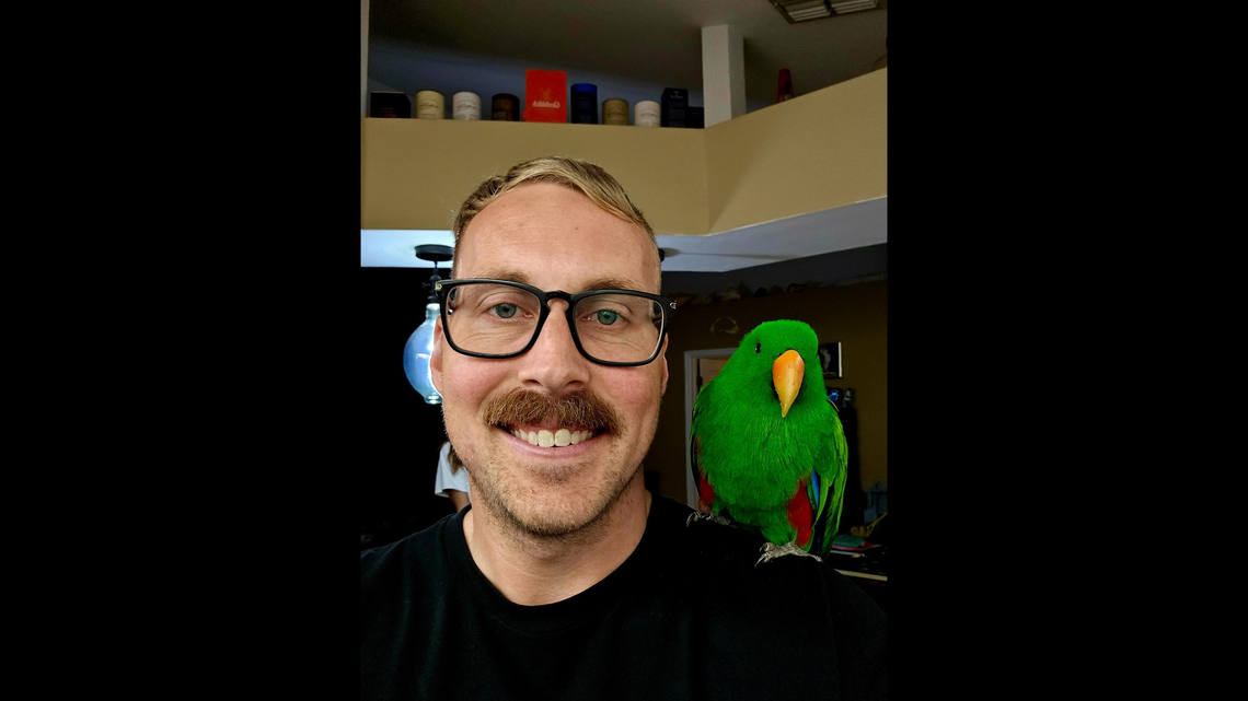 Tiki the talking parrot found his way back home after landing in a stranger’s yard in Florida and talking to them, his owner said.