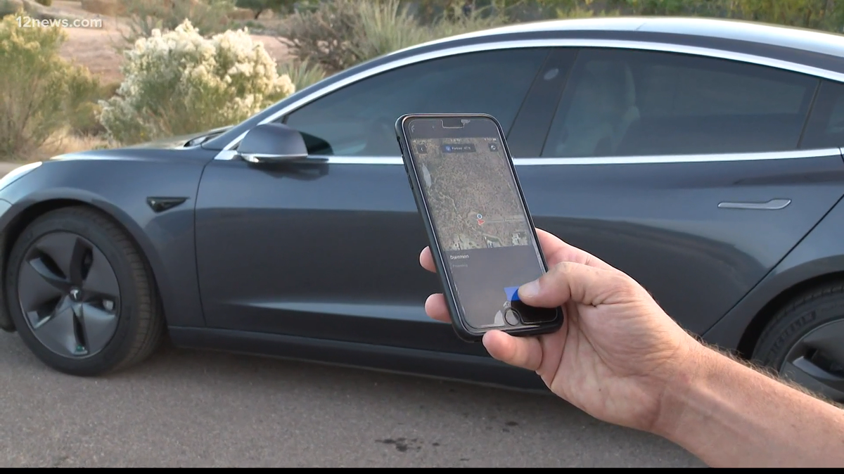 Jeff Weeldreyer demonstrates how he used his Tesla’s auto-drive feature to scare off a group of javelinas.