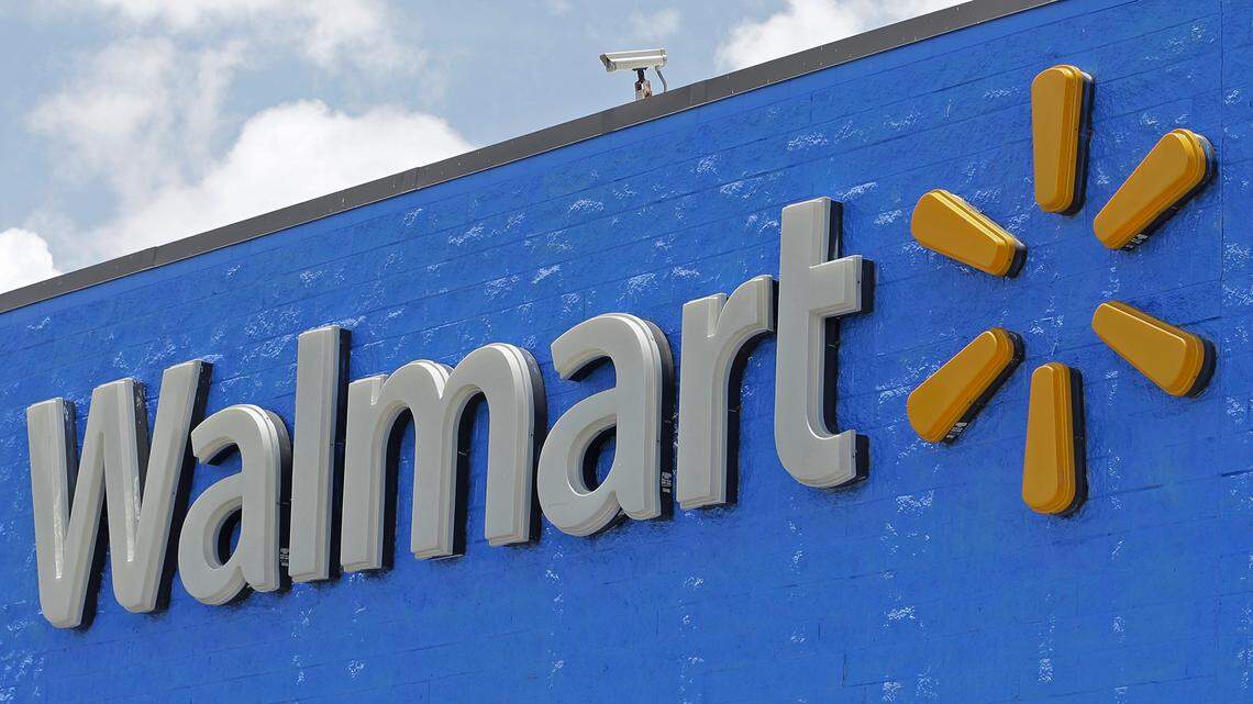 FILE - This June 1, 2017, file photo, shows a Walmart sign at a store in Hialeah Gardens, Fla. A 24-year-old was shot and killed at a Walmart in North Carolina on May 10, according to the High Point Police Department.
