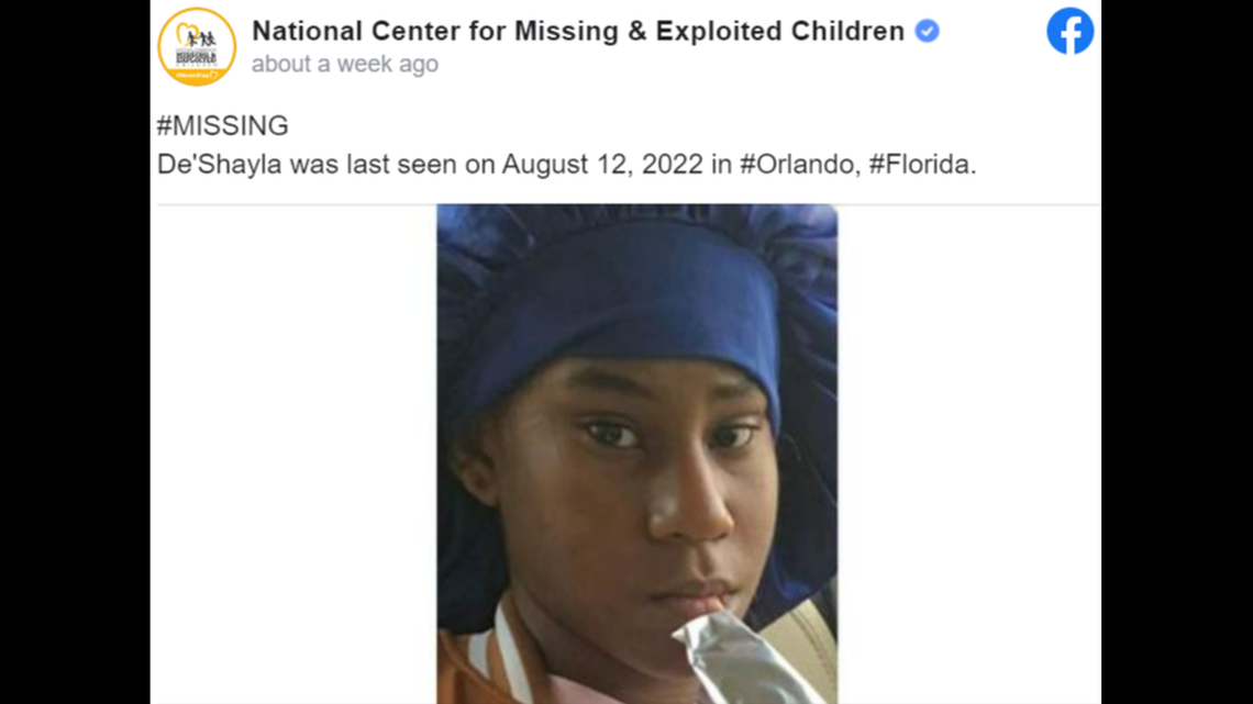 De’Shayla Ferguson, 16, was reported missing on Aug. 12. She was found shot to death outside an Orlando home on Oct. 24, Florida cops say.
