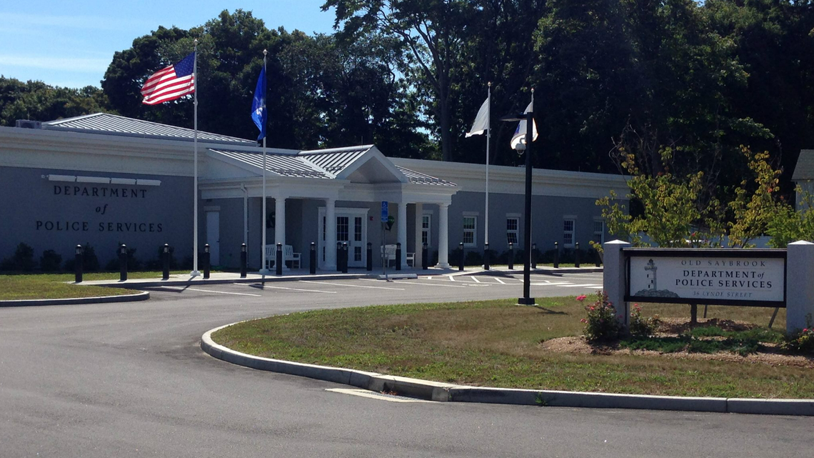 A police officer in Old Saybrook, Connecticut, was arrested following a complaint that he ran a woman’s license plate before following her on social media, police said.